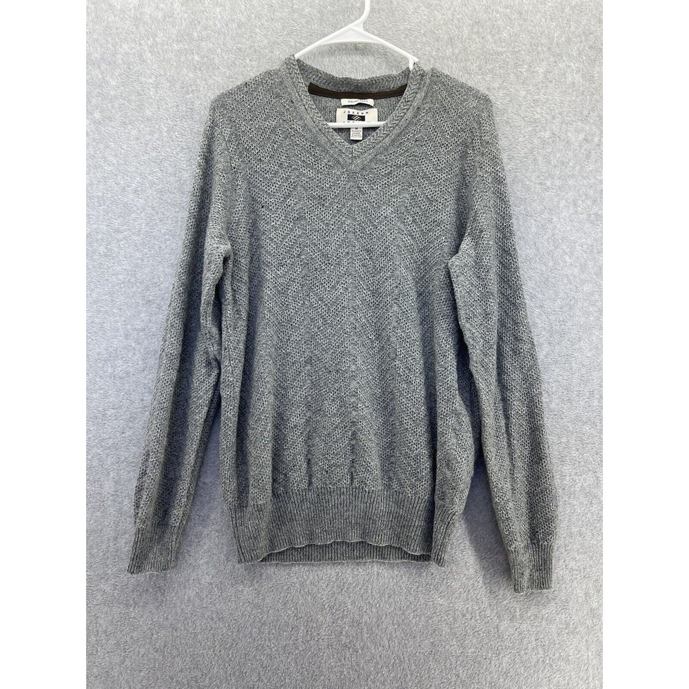 Joseph Abboud Men's Pullover Sweater V Neck Knit Italian Yarn Size Medium Wool